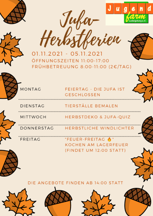Herbstferien Jugendfarm 2021