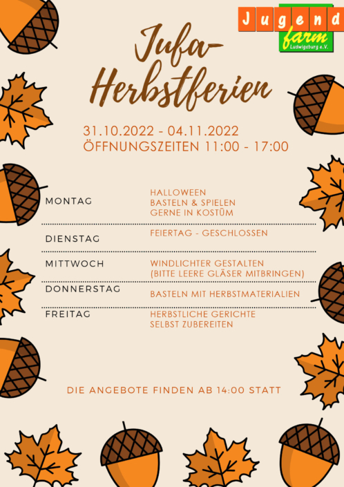 Herbstferien Jugendfarm 2022